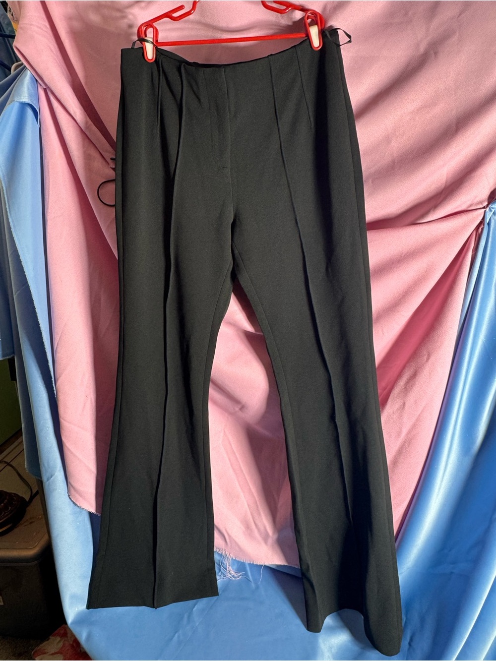 Women's Black Flared Dress Trousers